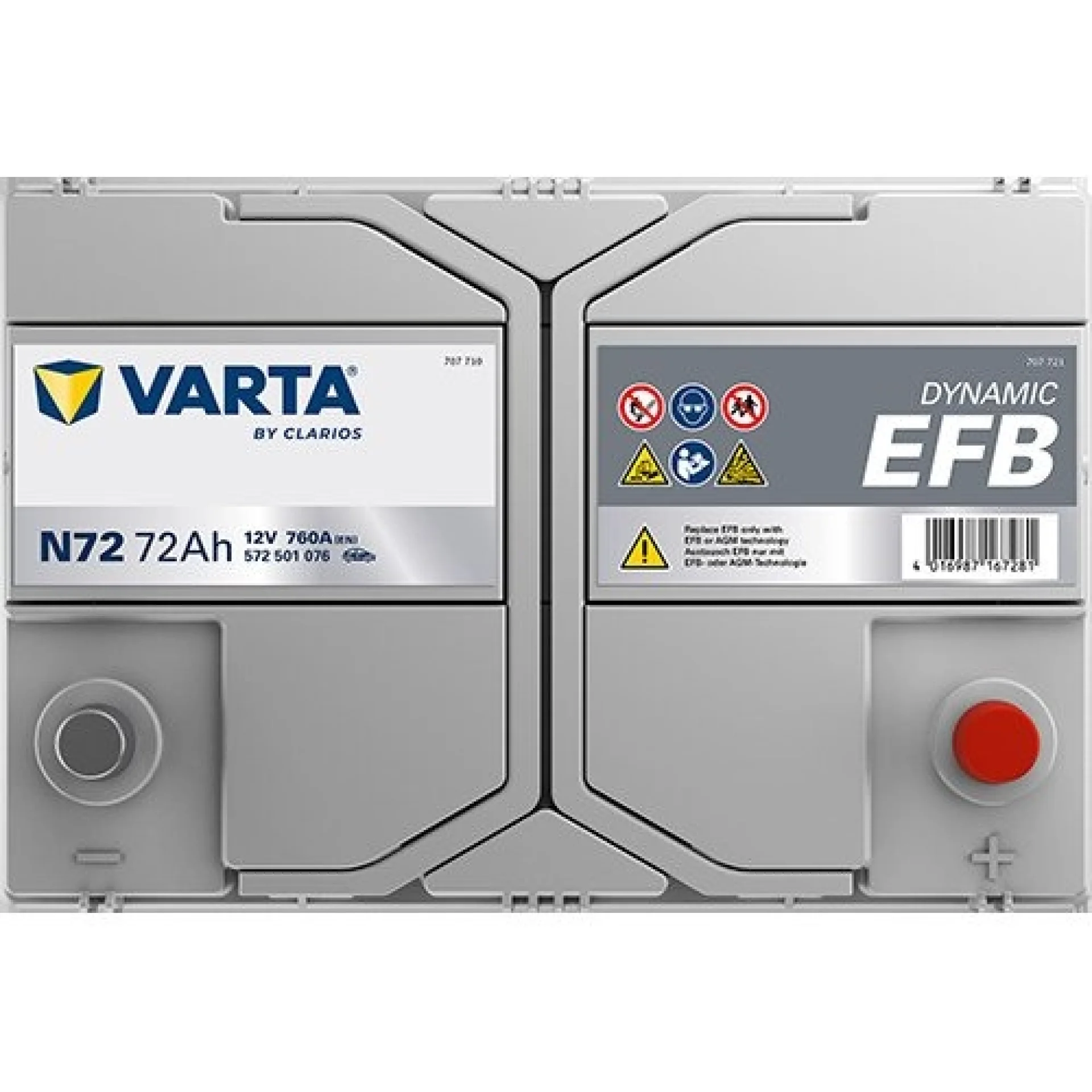Varta+Dynamic++72Ah++EFB+JIS+572+501+076+K262